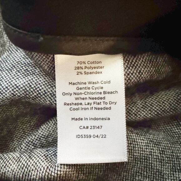 Talbots Pencil Skirt Women's Sz 6 Black white Houndstooth cotton blend preppy - Picture 7 of 14